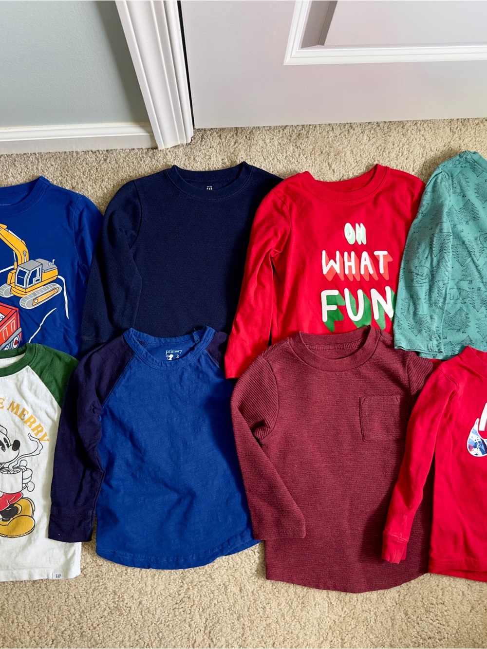The Children's Place/Gap/Primary/Nike Long Sleeve Bundle